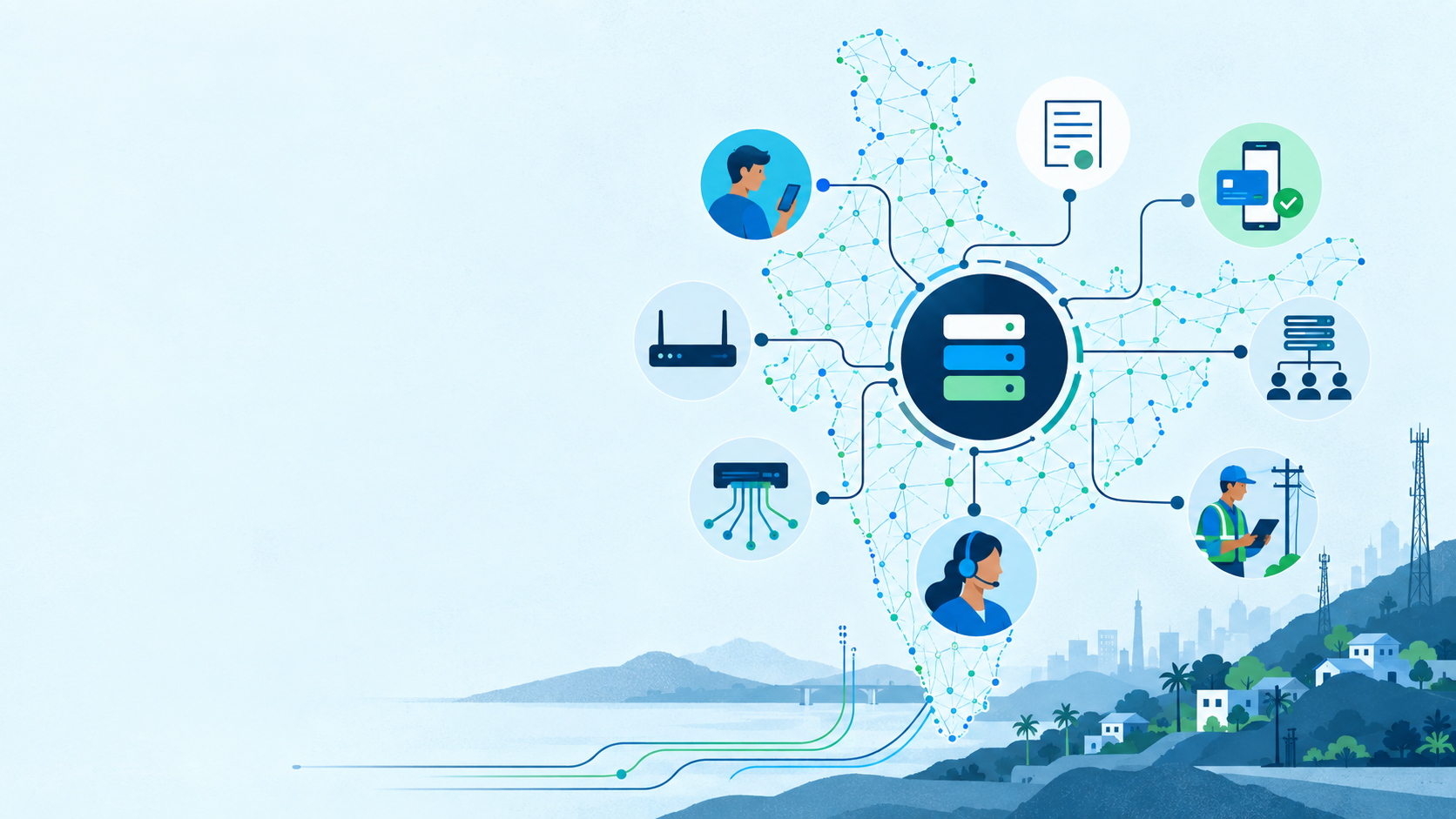 Unified ISP billing, payments, RADIUS and FTTH operations in India